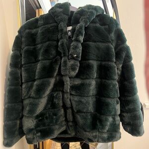 Apparis Goldie Faux Fur Jacket - Emerald Green
